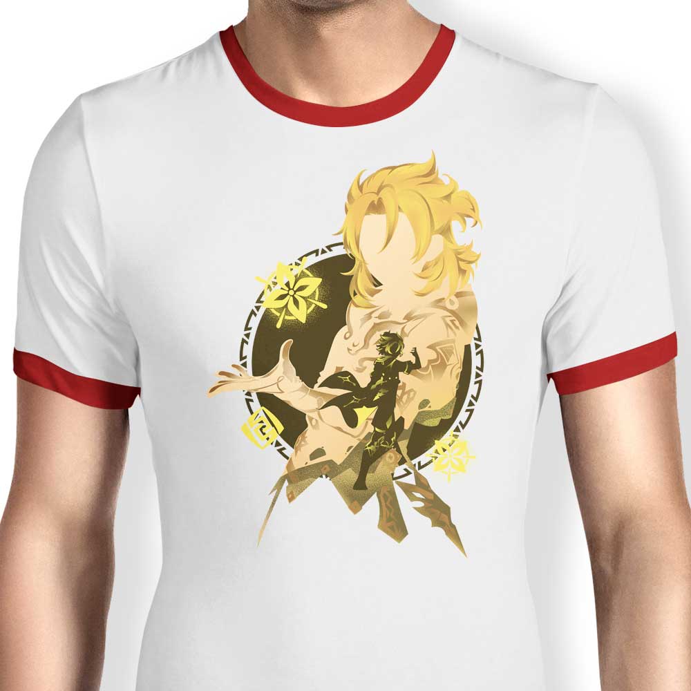 Hypertwenty Kreideprinz Albedo Men's Cotton Ringer T-Shirt in S - 4XL