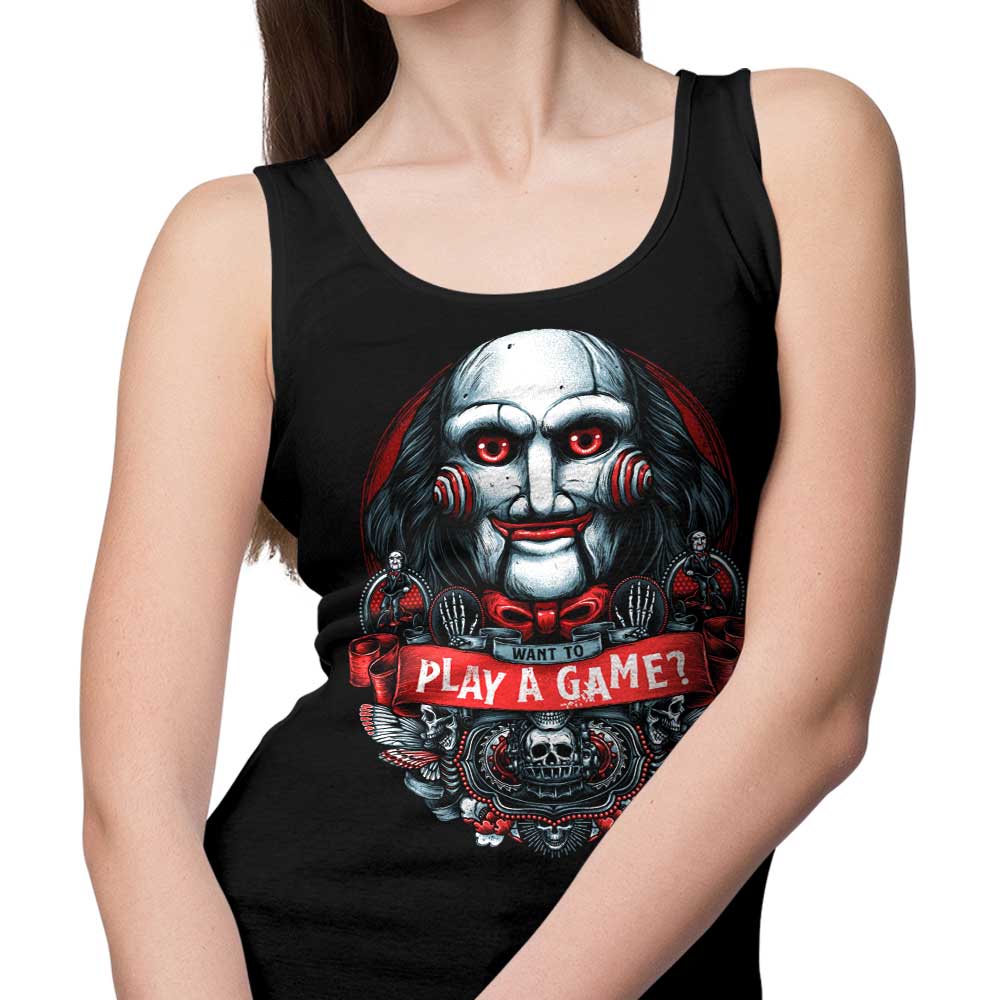 Glitchygorilla's 'Let's Play a Game' Comfortable Tank Tops for All Genders