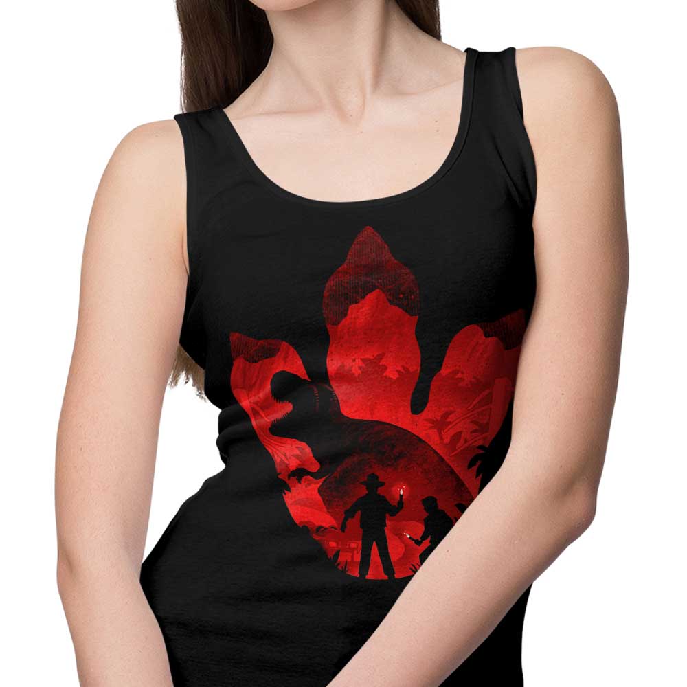 Cool Alemaglia T-Rex Footprint Design Tank Top
