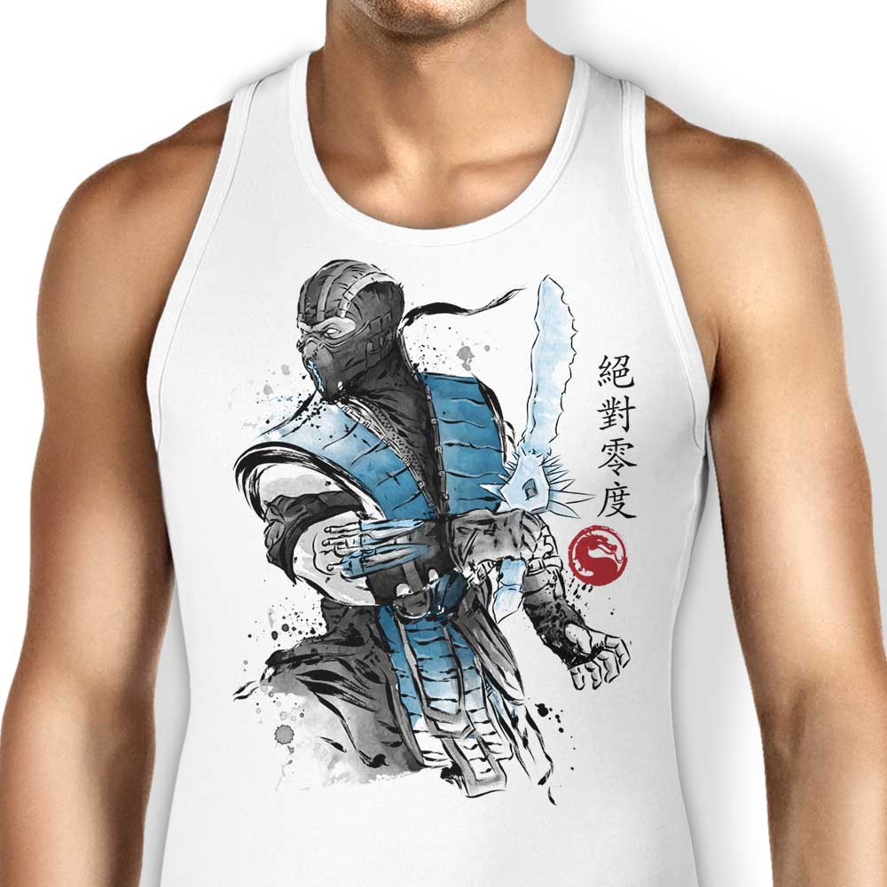 Ice Warrior Sumi-e Men's Athletic Tank Top for Intense Workouts