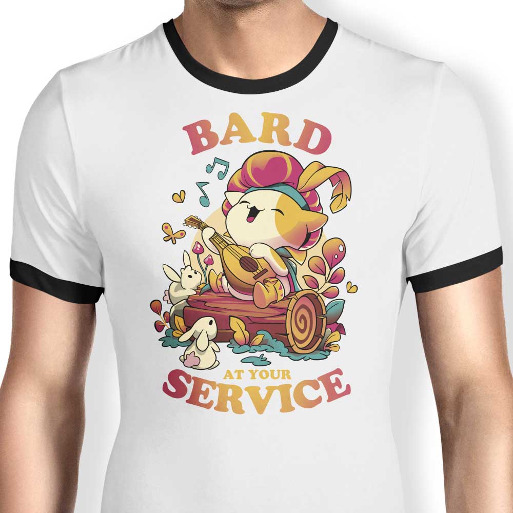 Snouleaf Men's 'Bard at Your Service' Classic Ringer T - Shirt for All Sizes