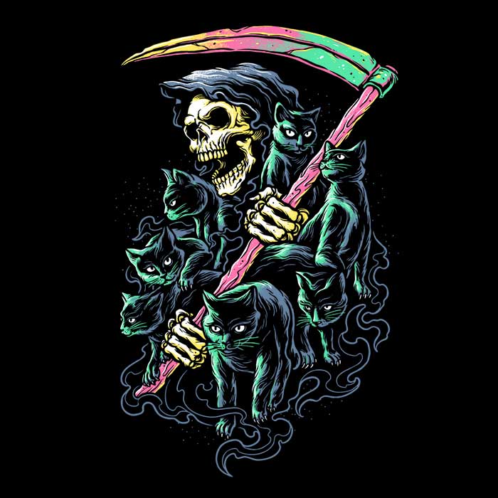 Glitchygorilla's 7 Deadly Cats Comfortable Unisex and Women's Tank Tops