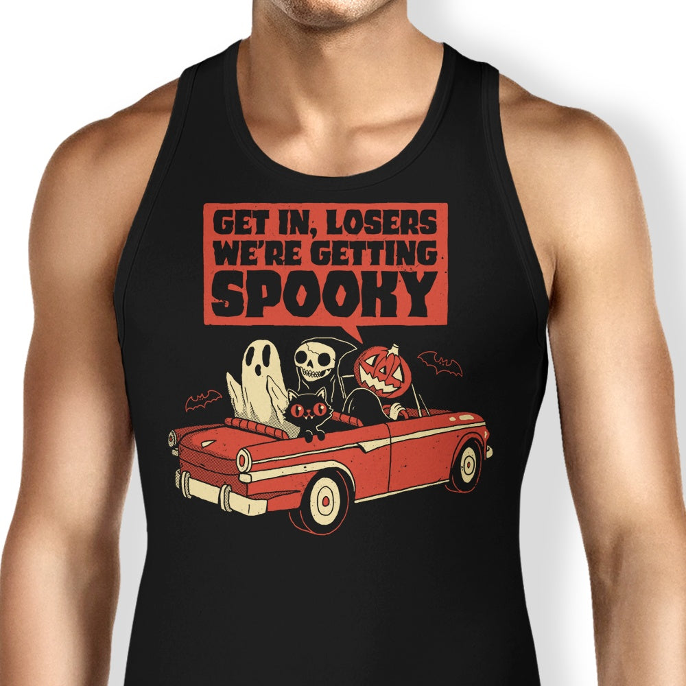 Spooky-themed Tank Top from DinoMike - A Chilling Fashion Statement
