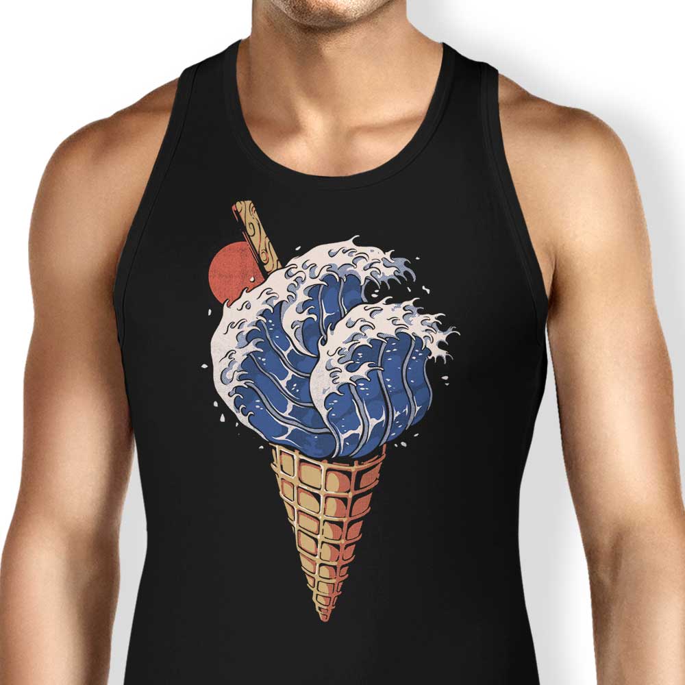 Ilustrata's Kanagawa Ice Cream Print Men's and Unisex Comfortable Lightweight Tank Top