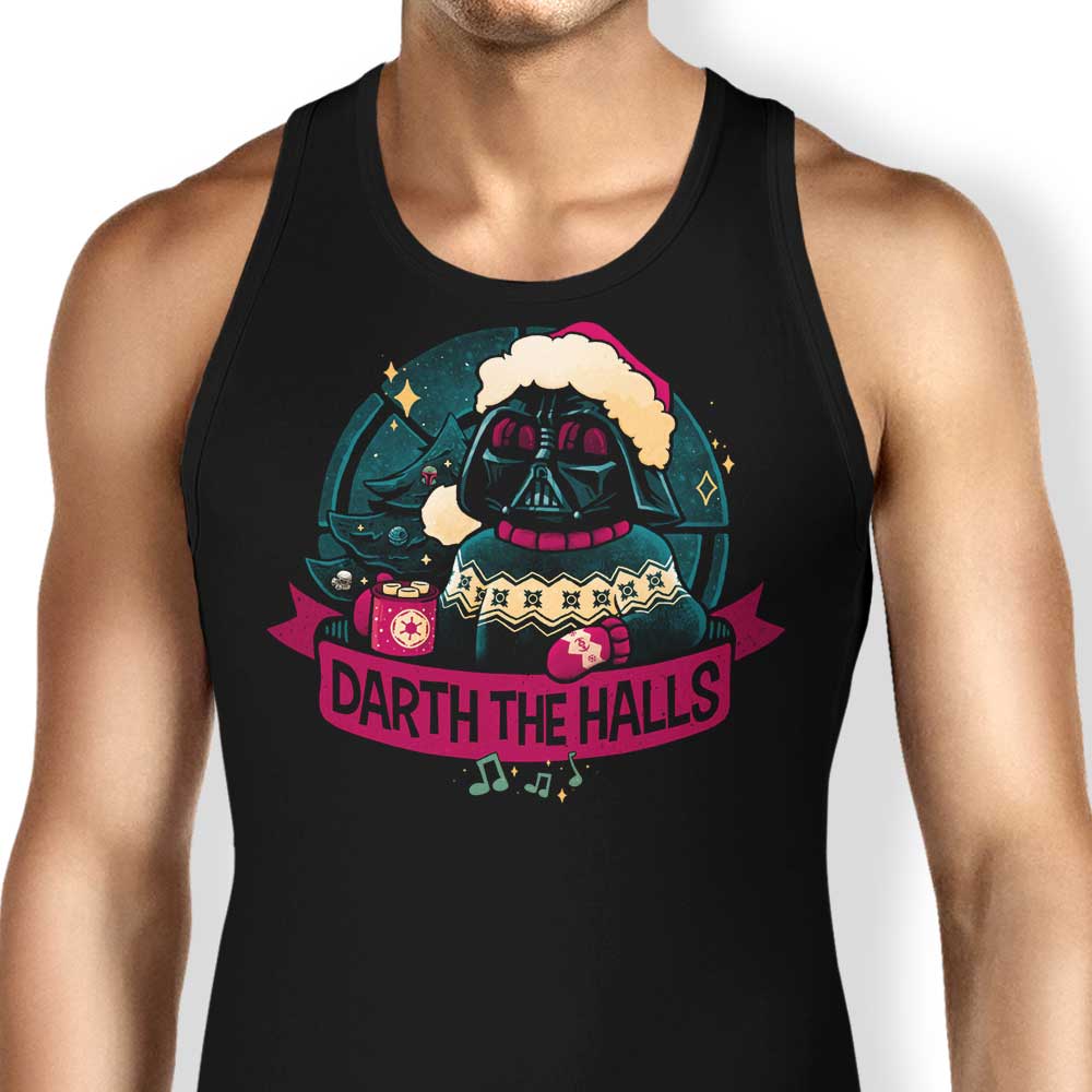 Teesgeex's Cool Darth the Halls Tank Top for Fashion Lovers