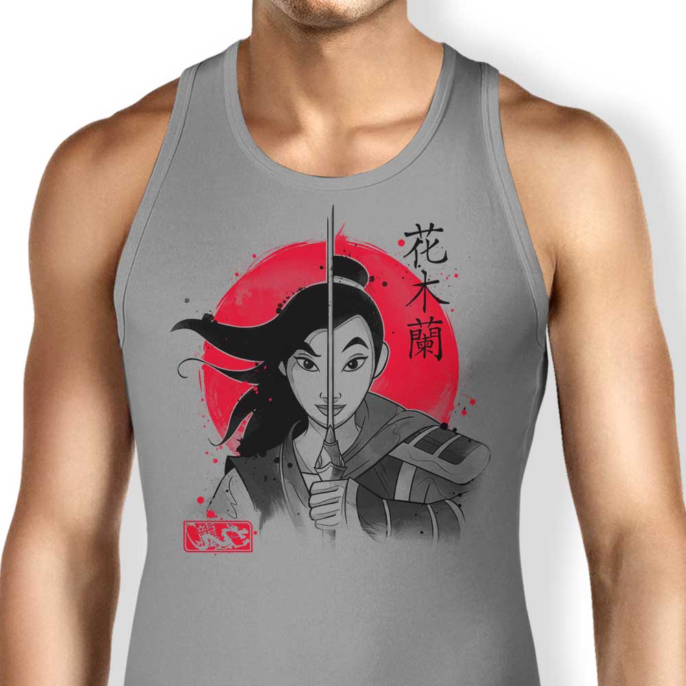 Comfortable Warrior Princess Sumi - e Unisex and Women's Tank Tops