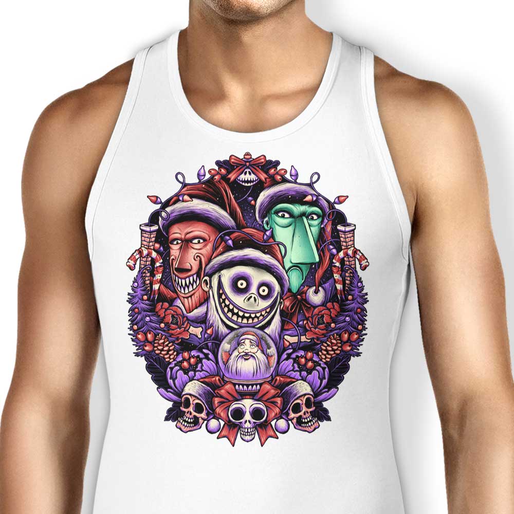 Glitchygorilla Christmas Mischief Men's and Women's Unisex Tank Top