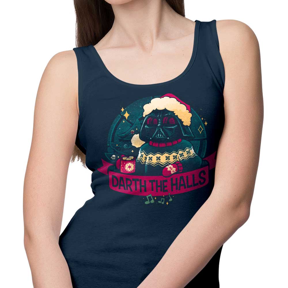 Teesgeex's Cool Darth the Halls Tank Top for Fashion Lovers
