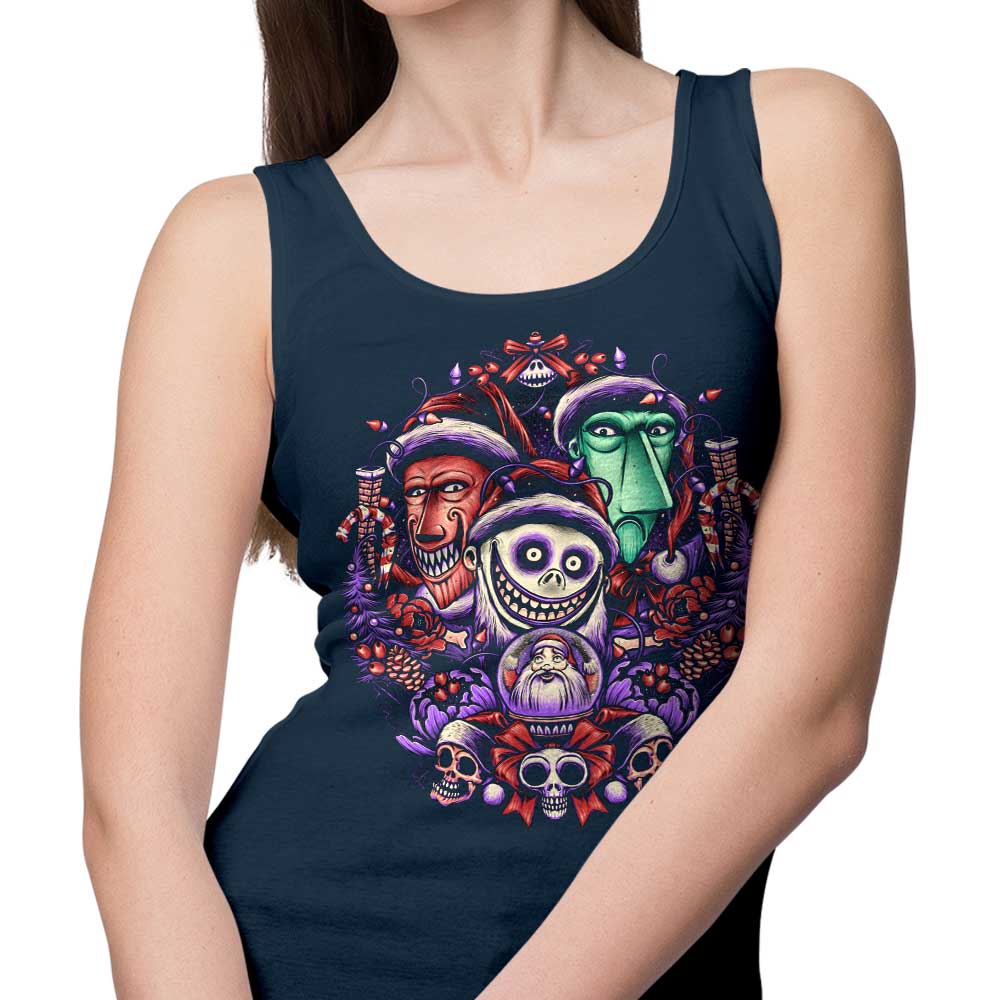 Glitchygorilla Christmas Mischief Men's and Women's Unisex Tank Top