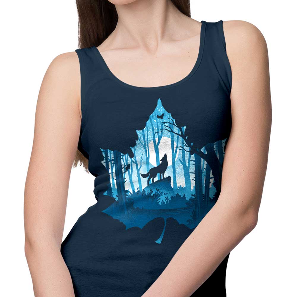 Alemaglia Howling Wolf Comfortable Unisex and Women's Tank Tops