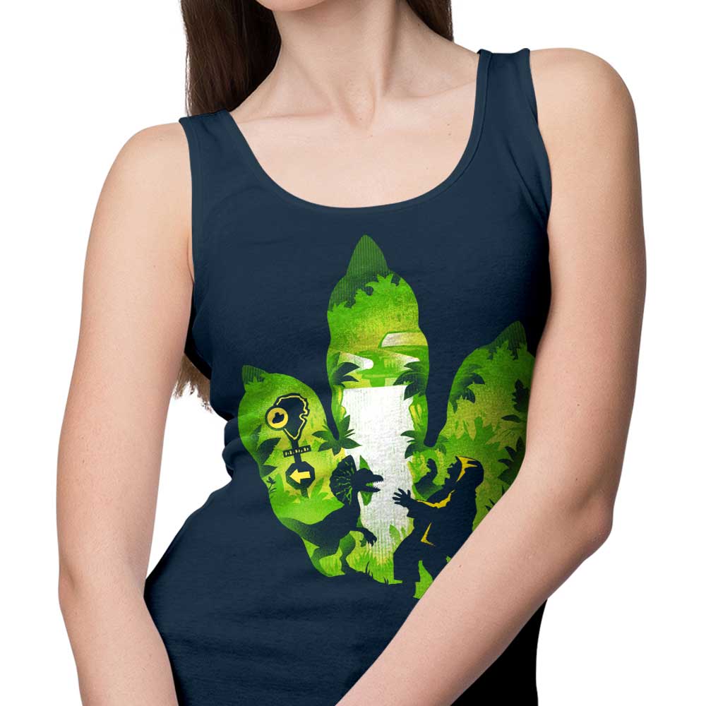 Dilophosaurus Footprint Design - Men's and Women's Tank Top