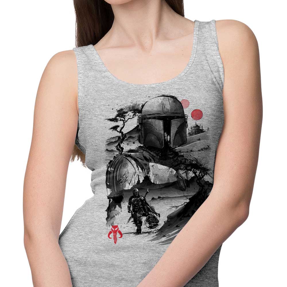 Dr. Monekers' Desert Hunter Sumi-e Stylish Tank Top