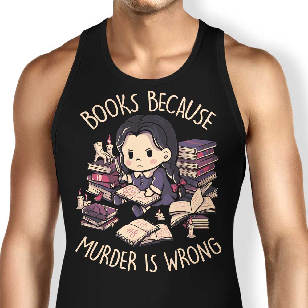 Edu.ely's Comfortable 'Books Over Murder' Unisex and Women's Tank Tops
