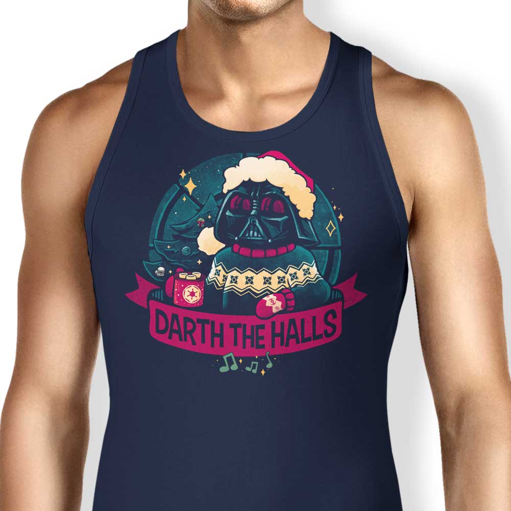 Teesgeex's Cool Darth the Halls Tank Top for Fashion Lovers