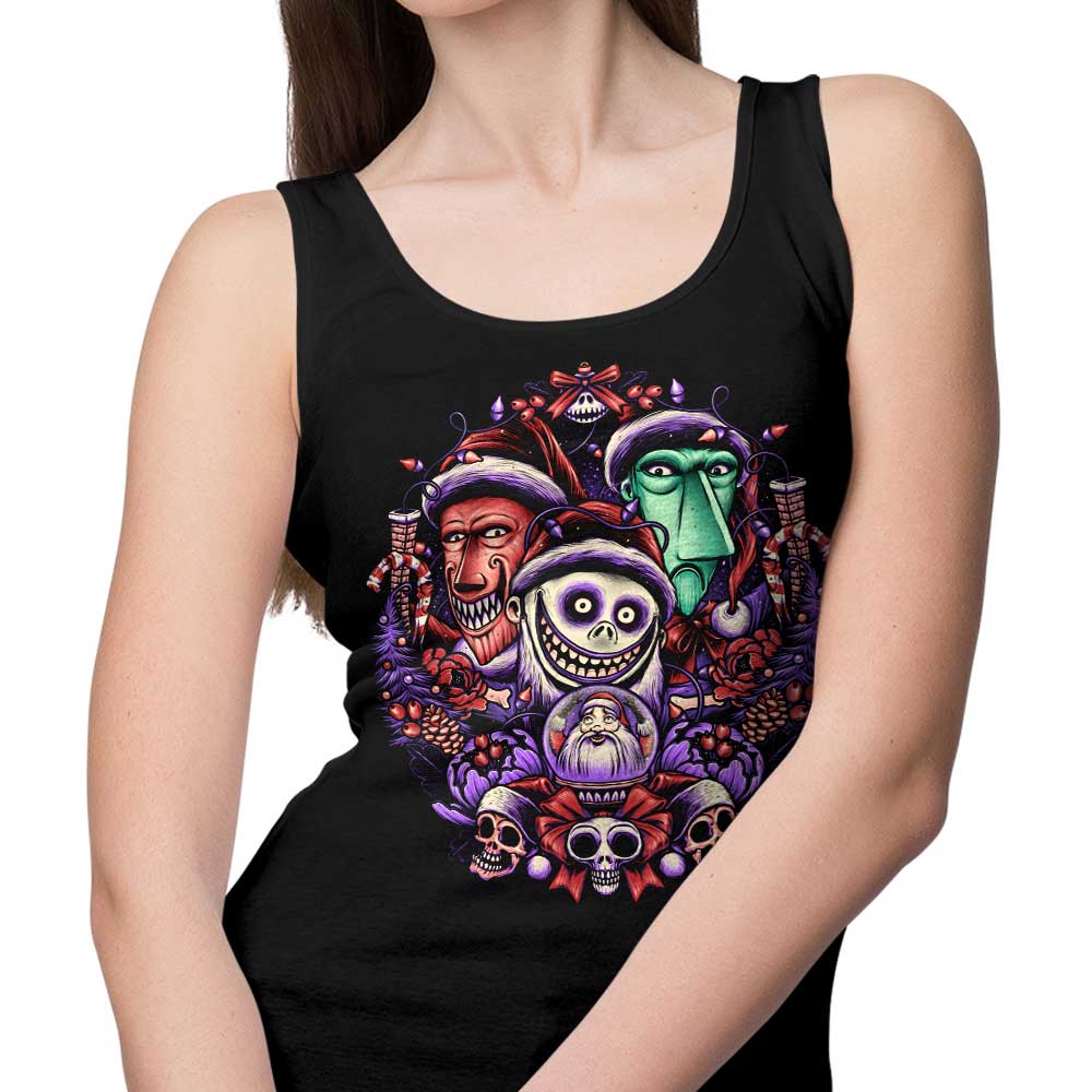 Glitchygorilla Christmas Mischief Men's and Women's Unisex Tank Top