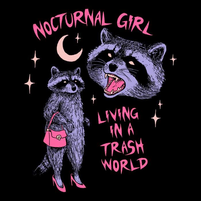 Comfy Nocturnal Girl Unisex and Women's Tank Tops