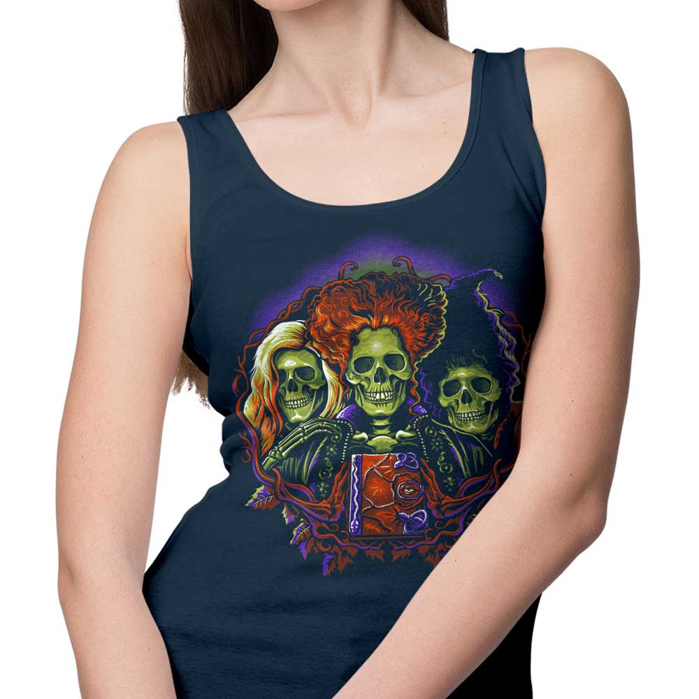 Spooky Witches Skulls Design Tank Tops for Men and Women
