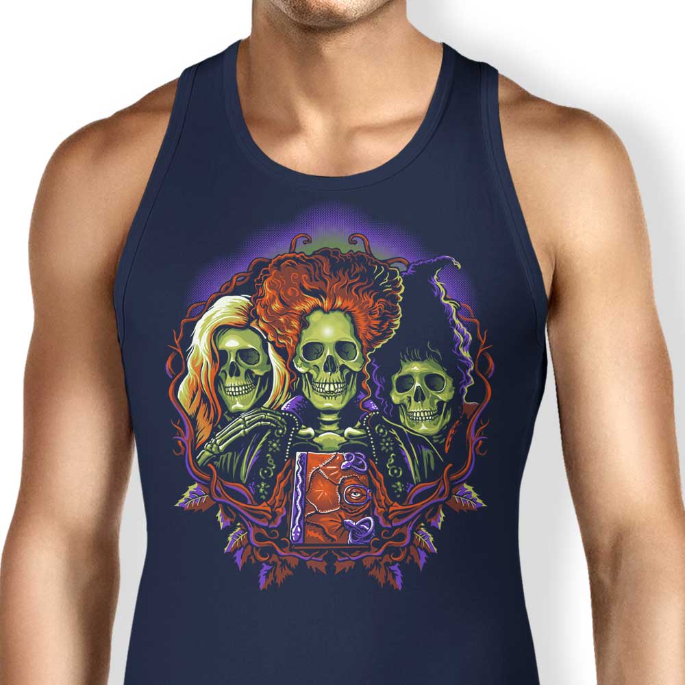 Spooky Witches Skulls Design Tank Tops for Men and Women