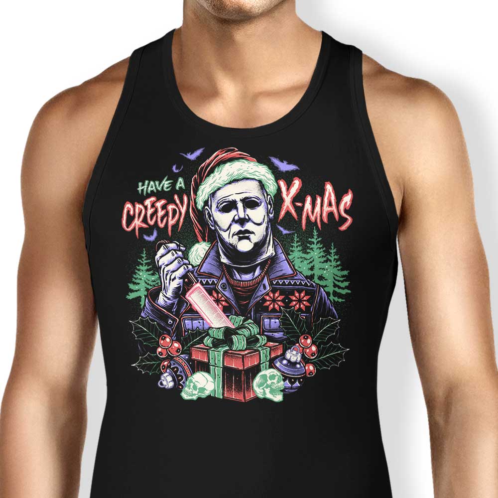Creepy Christmas-themed Tank Top by Momma Gorilla