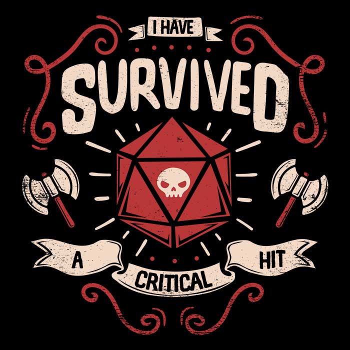 Typhoonic Art Critical Hit Survivor Men's and Women's Comfortable Tank Tops