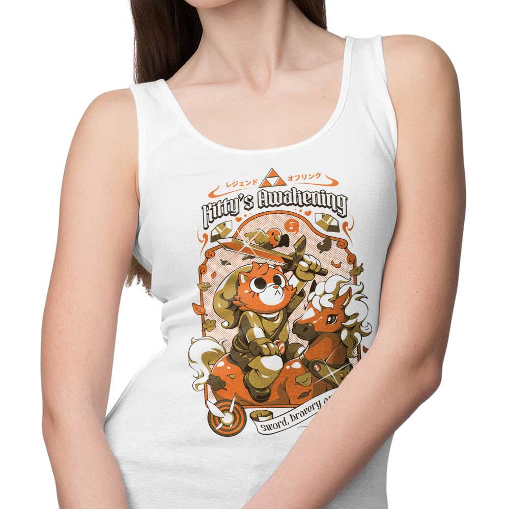 Ilustrata's Kitty's Awakening Unisex and Women's Fashionable Tank Tops