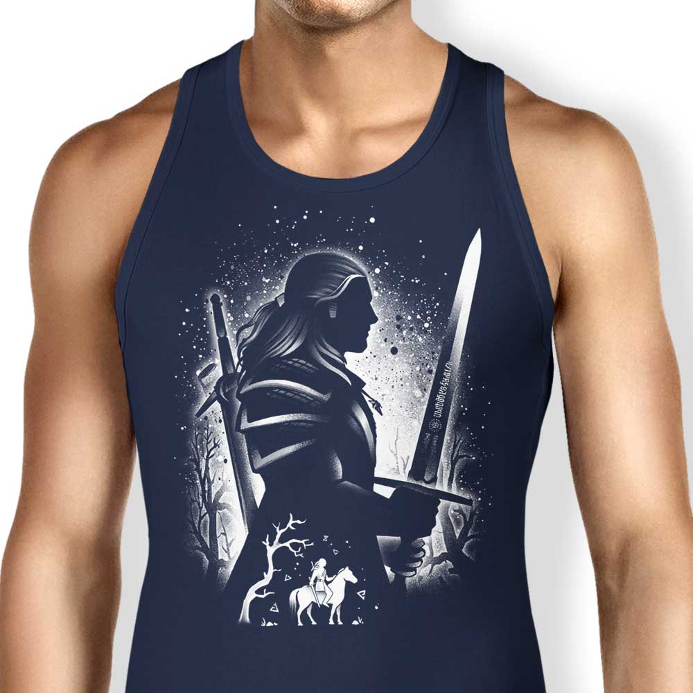 Comfortable White Wolf of Rivia Unisex and Women's Tank Tops