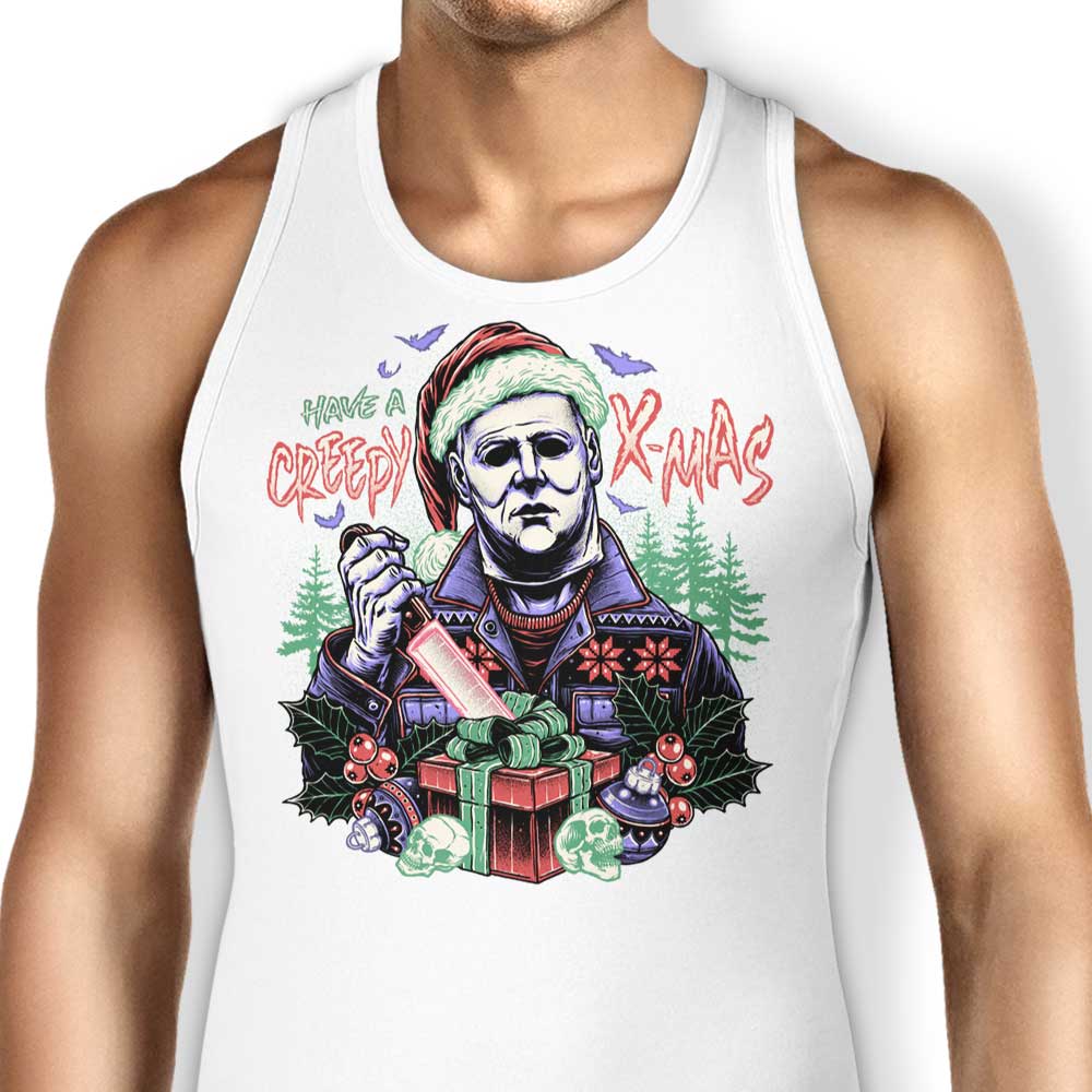 Creepy Christmas-themed Tank Top by Momma Gorilla