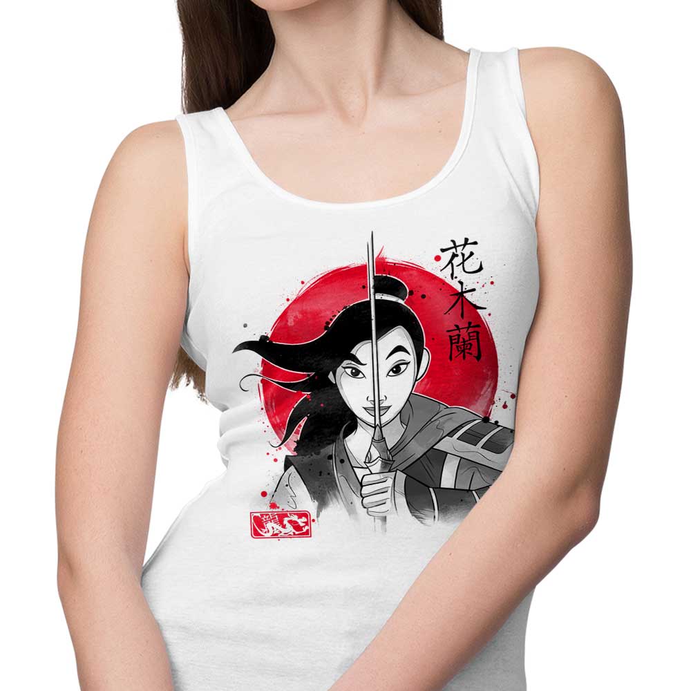 Comfortable Warrior Princess Sumi - e Unisex and Women's Tank Tops