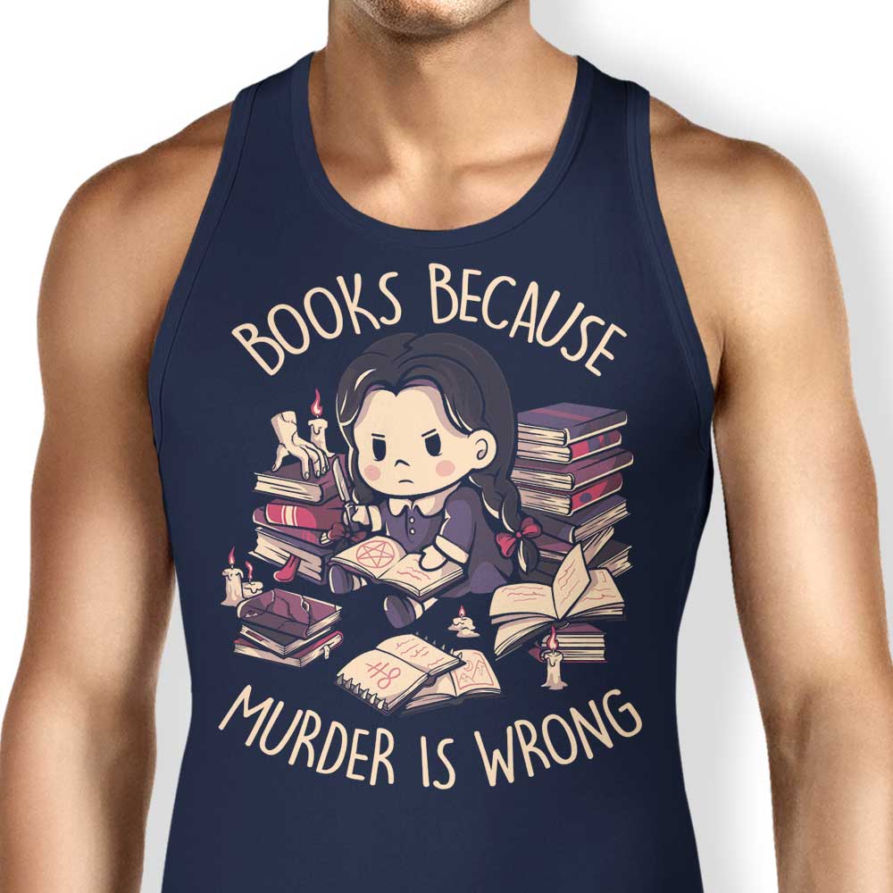 Edu.ely's Comfortable 'Books Over Murder' Unisex and Women's Tank Tops