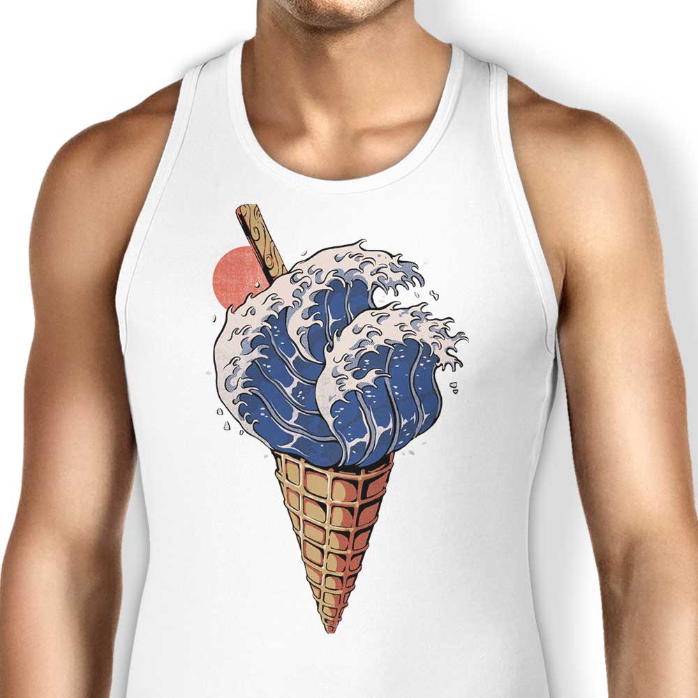 Ilustrata's Kanagawa Ice Cream Print Men's and Unisex Comfortable Lightweight Tank Top