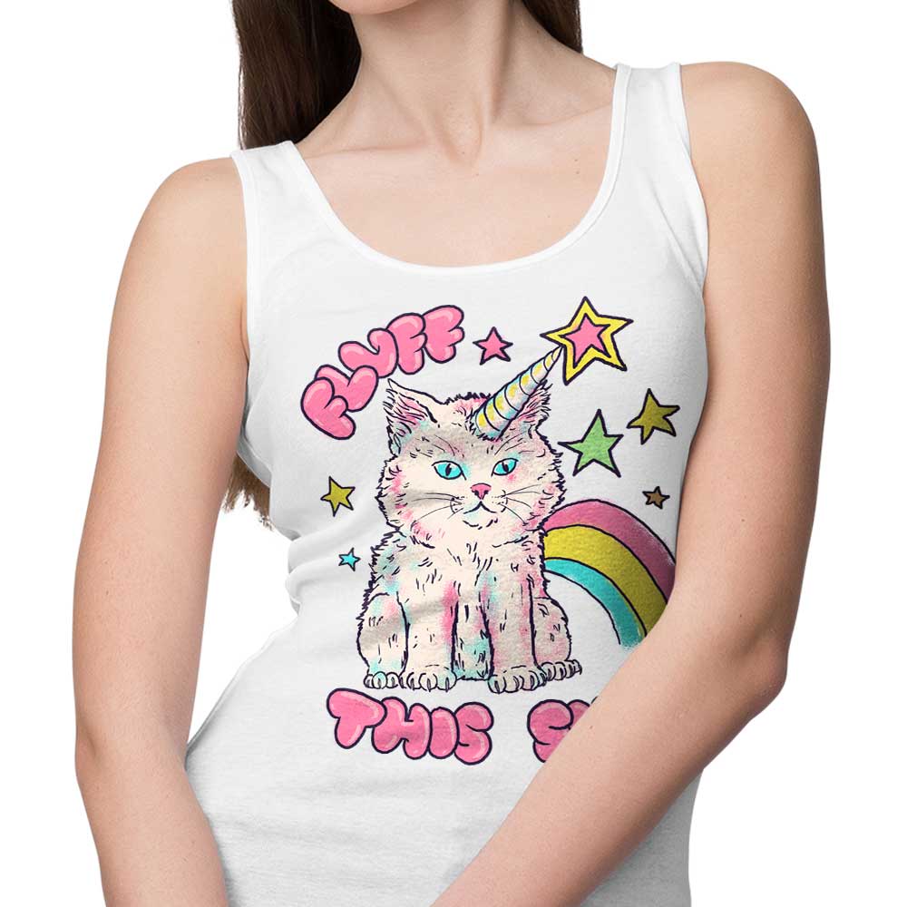 Hillary White's Fluff This Stylish Unisex and Women's Tank Tops