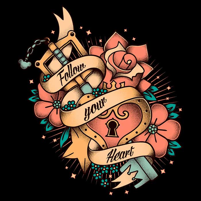 Typhoonic Art's Comfortable Follow Your Heart Unisex and Women's Tank Tops