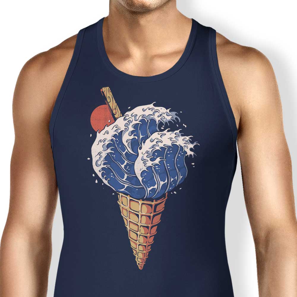 Ilustrata's Kanagawa Ice Cream Print Men's and Unisex Comfortable Lightweight Tank Top