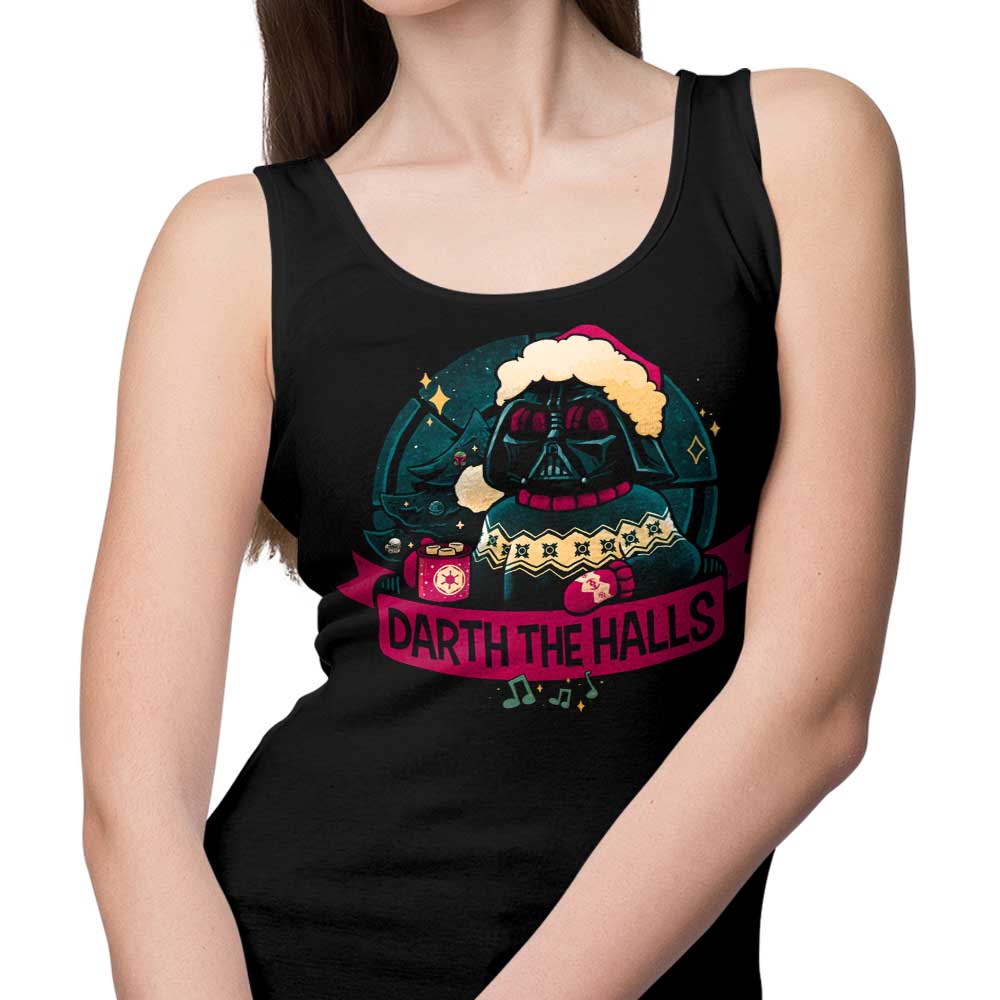 Teesgeex's Cool Darth the Halls Tank Top for Fashion Lovers
