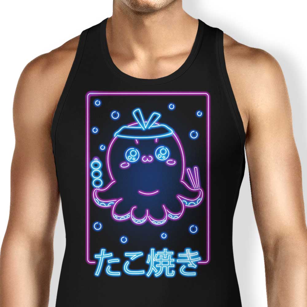 Donnie Illustrations Neon Takoyaki Comfortable Unisex and Women's Tank Tops