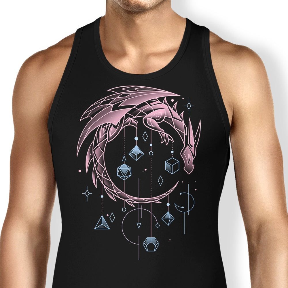 Episode II Draconic Dice Keeper Themed Tank Top for Gaming Enthusiasts