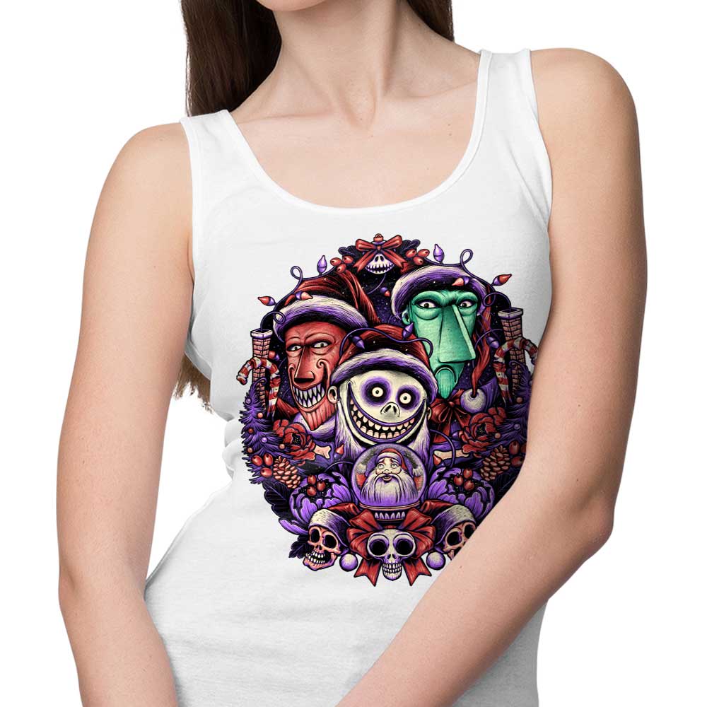 Glitchygorilla Christmas Mischief Men's and Women's Unisex Tank Top