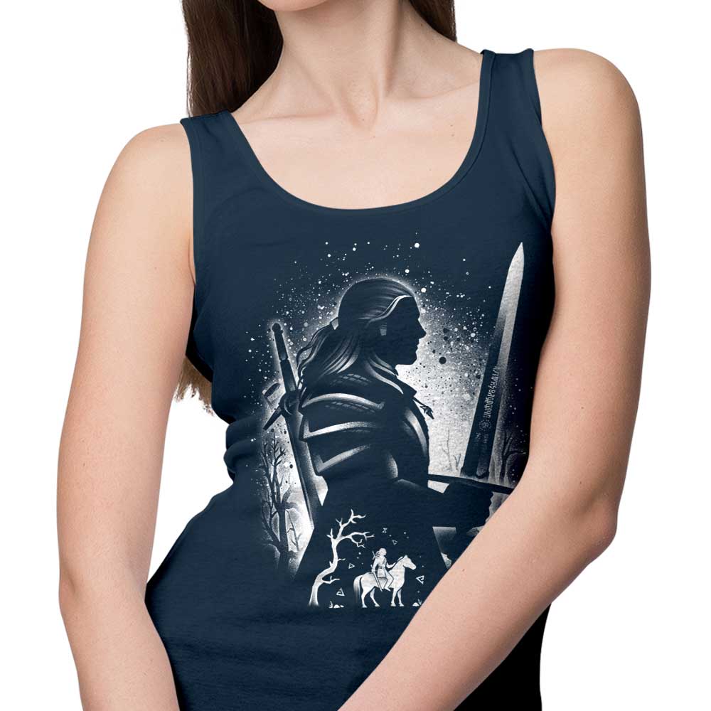 Comfortable White Wolf of Rivia Unisex and Women's Tank Tops