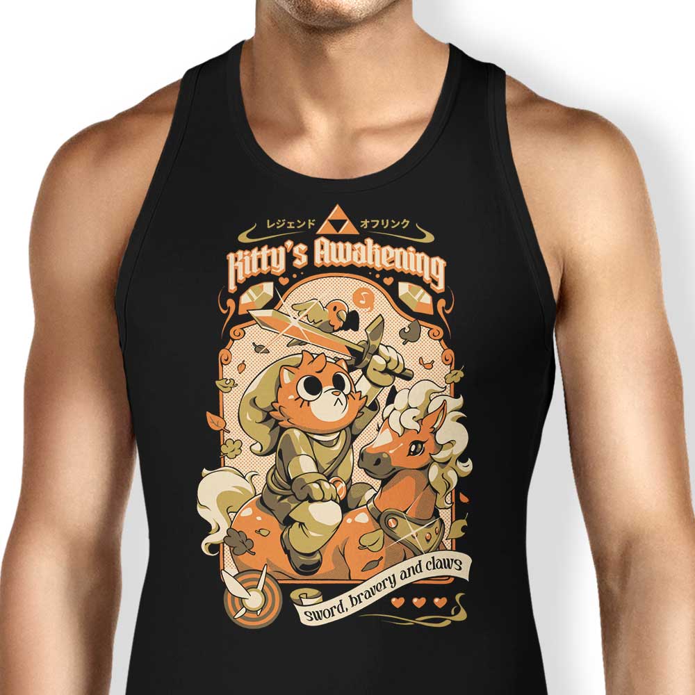 Ilustrata's Kitty's Awakening Unisex and Women's Fashionable Tank Tops