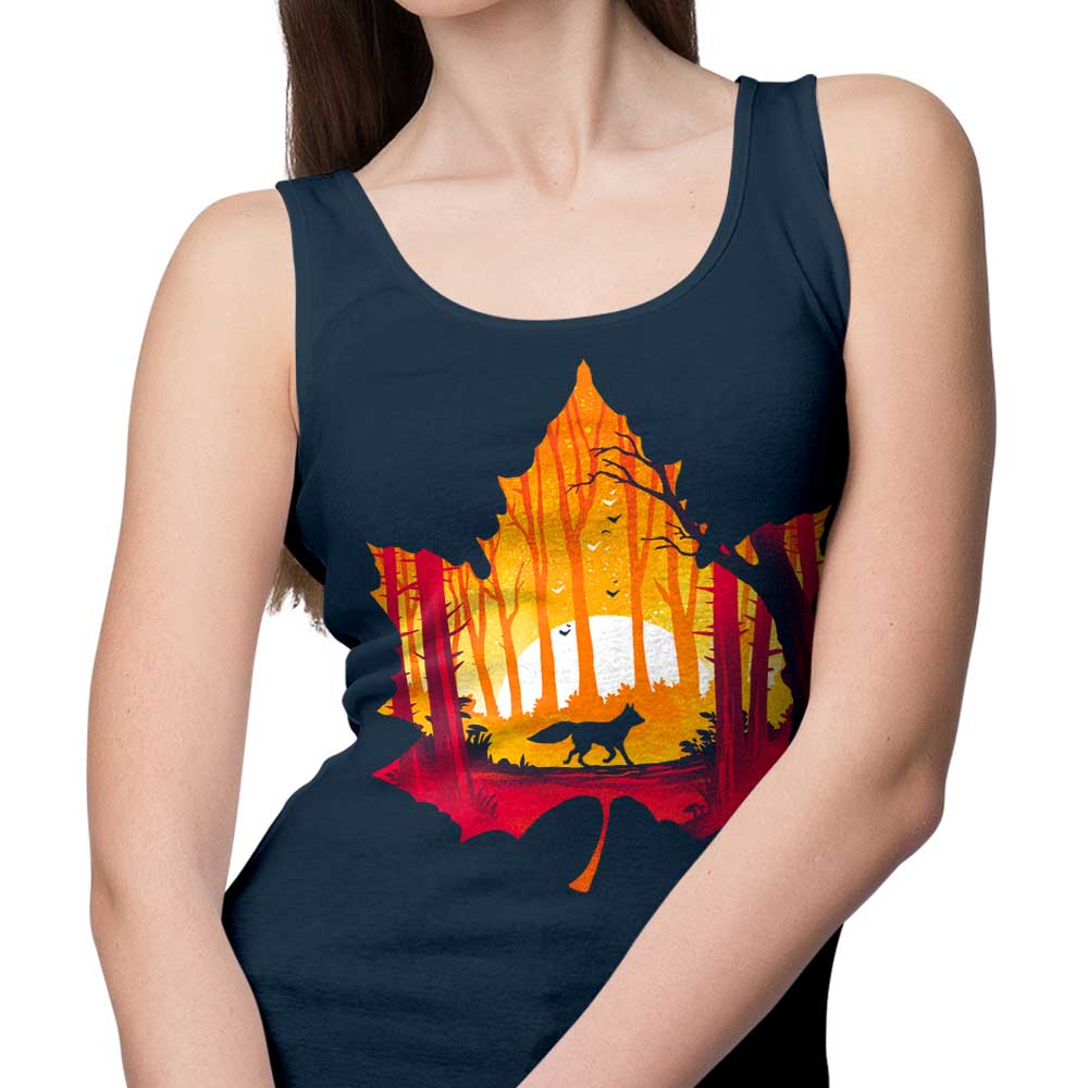 Alemaglia's Cozy Sunset Fox Unisex and Women's Tank Tops