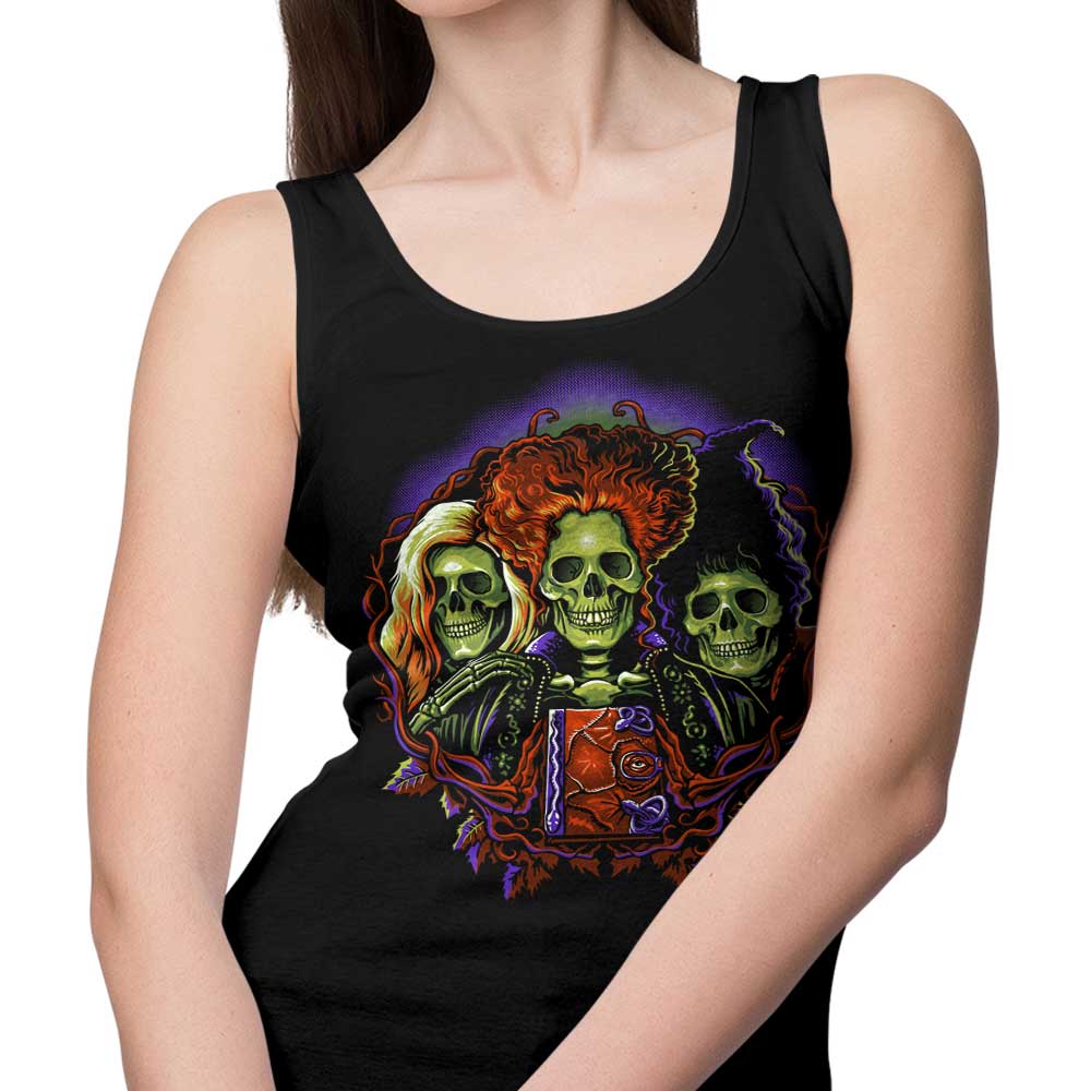 Spooky Witches Skulls Design Tank Tops for Men and Women
