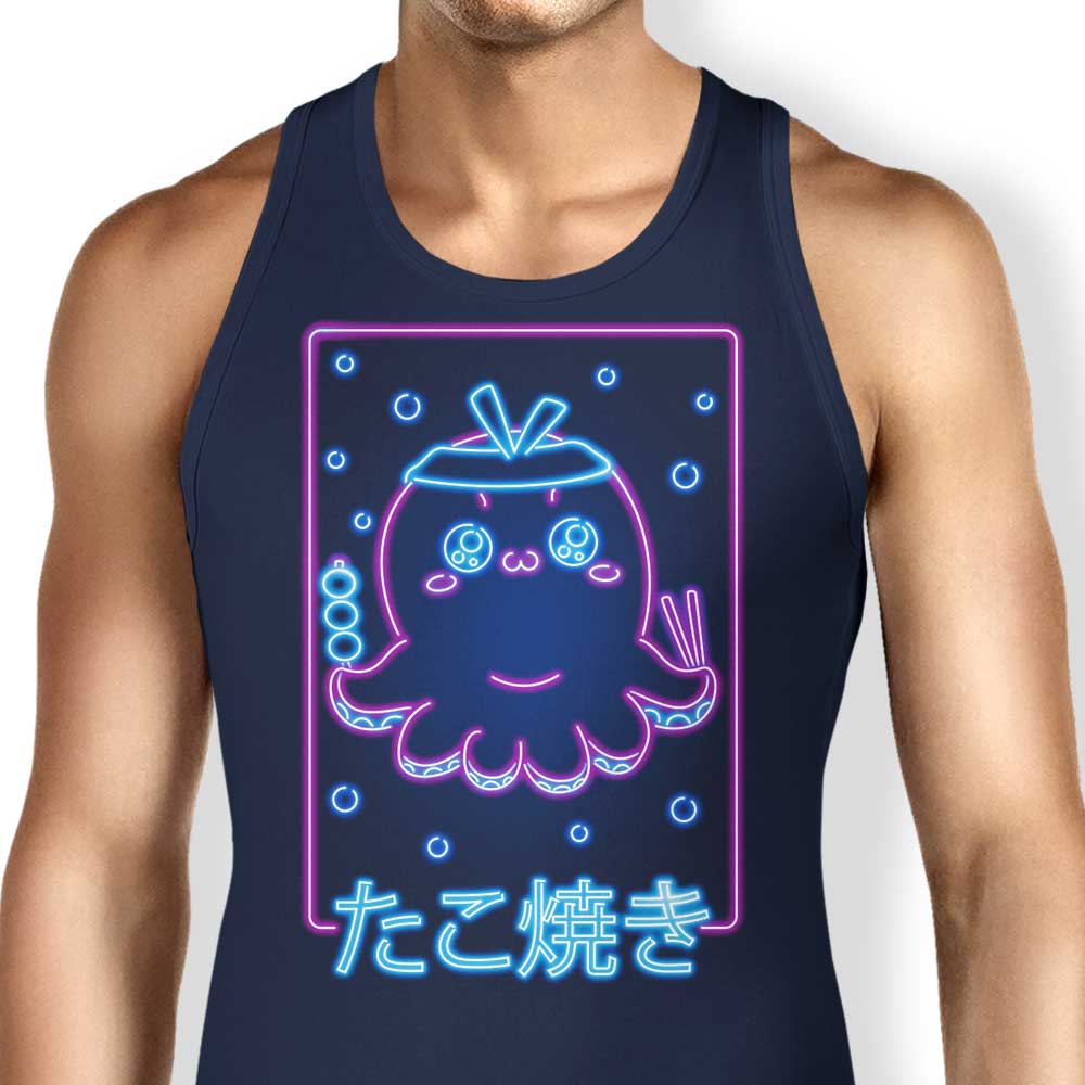 Donnie Illustrations Neon Takoyaki Comfortable Unisex and Women's Tank Tops