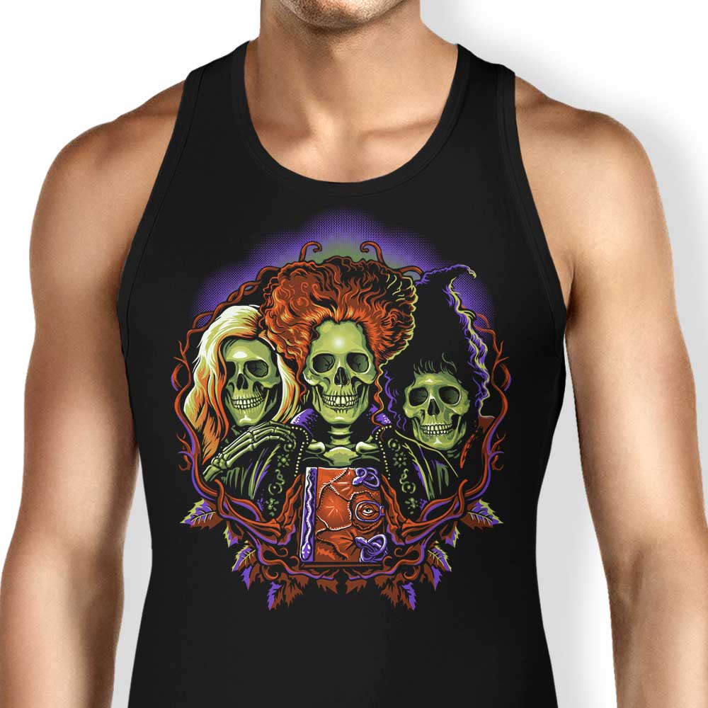 Spooky Witches Skulls Design Tank Tops for Men and Women