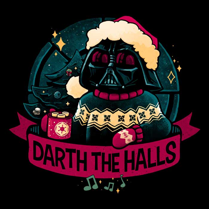Teesgeex's Cool Darth the Halls Tank Top for Fashion Lovers