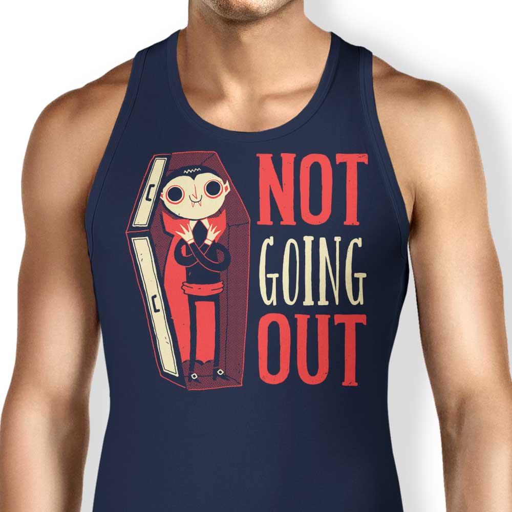 Comfortable 'Not Going Out' DinoMike Tank Tops for Men and Women