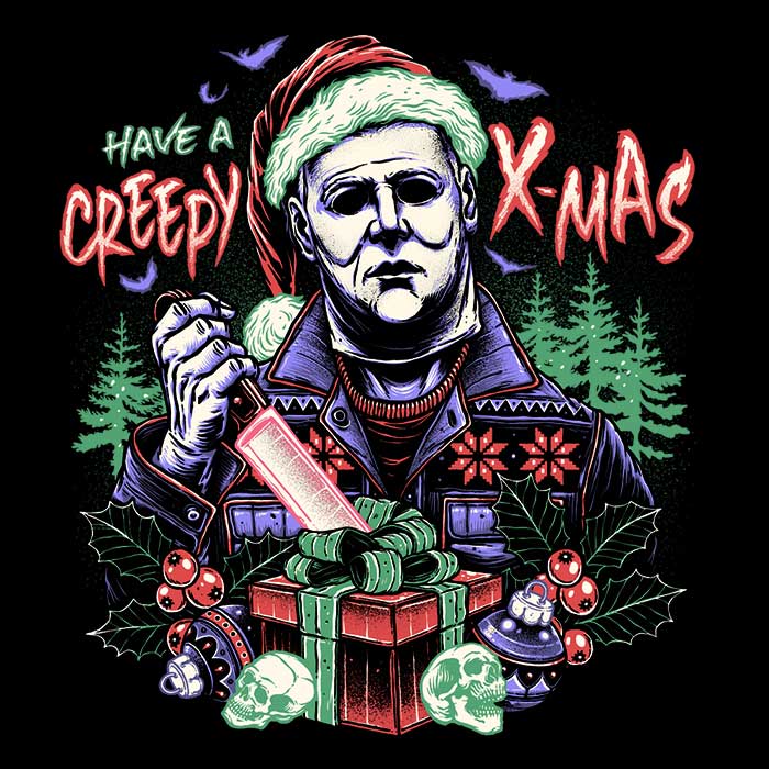 Creepy Christmas-themed Tank Top by Momma Gorilla