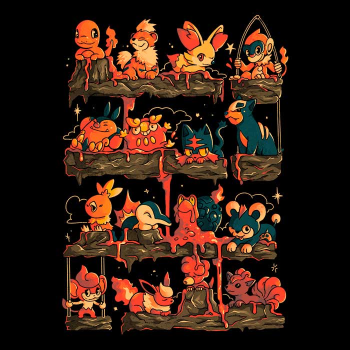 Stylish Fire Shelf Design Tank Top
