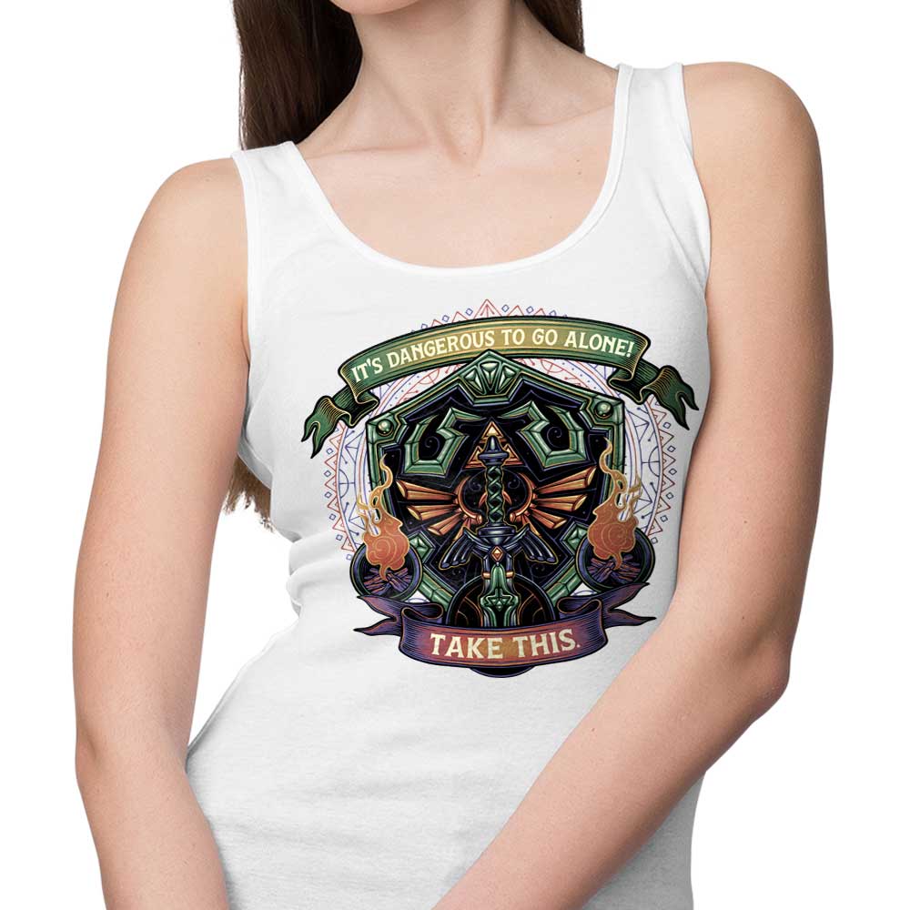 Cool Shield and Sword Design Tank Top for Trendy Wear