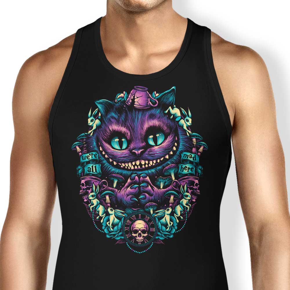 Mischievous Cat-themed Tank Top for Men and Women