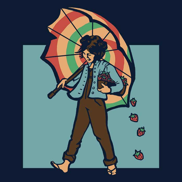Strawberry Girl-themed Unisex and Women's Tank Tops